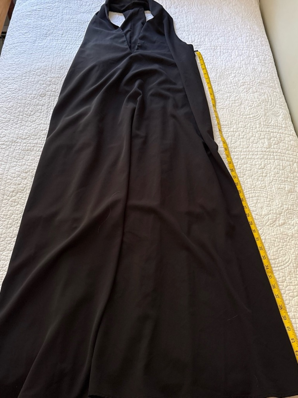 Women's Black Halter Maxi Dress - Elegant Evening Gown